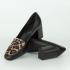 Pantofi office dama The Flexx din piele naturala Patricia negru animal print leopard